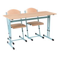 Schüler-Kufentisch IN-R, Zweier, mit Stühlen T – Gr. 4-6 - ZEST6245 a 25