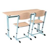 Schüler-Kufentisch IN-R, Zweier, mit Stühlen T – Gr. 4-6 - ZEST6245 b 25