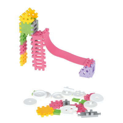 Waffel-Bausteine Mini – Konstruktionen, rosa-lila, 35 Teile