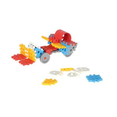 Waffel-Bausteine Mini – Konstruktionen, rot-blau, 35 Teile