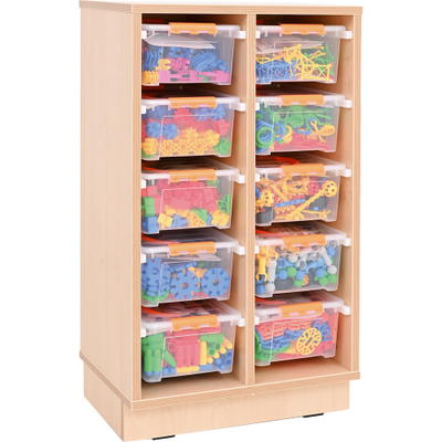 Schrank mit Konstruktionsbausteinen