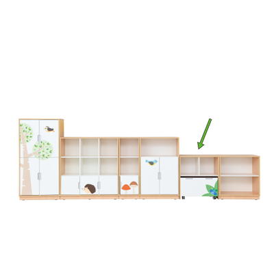 Quadro – Wald, Schrank M mit breitem Rollbehälter – Ahorn Jylland