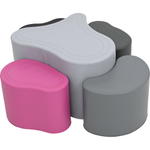 Schaumstoff-Sitzgruppe Loris 5 – Steine, magenta - 098422PU b 22
