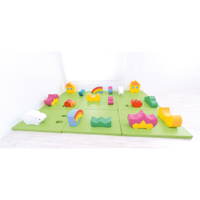 Schaumstoffmatte mit linksseitigem Ausschnitt, hellgrün - 101272PU b 16