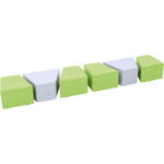 Schaumstoffsitze 6er-Set, Sitzhöhe 24 cm, grün/grau - 101729PU a 18