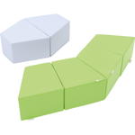 Schaumstoffsitze 6er-Set, Sitzhöhe 24 cm, grün/grau - 101729PU d 18