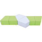 Schaumstoffsitze 6er-Set, Sitzhöhe 24 cm, grün/grau - 101729PU g 18