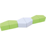 Schaumstoffsitze 6er-Set, Sitzhöhe 24 cm, grün/grau - 101729PU h 18