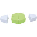 Schaumstoffsitze 6er-Set, Sitzhöhe 24 cm, grün/grau - 101729PU i 18