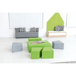 Schaumstoffsitze 6er-Set, Sitzhöhe 24 cm, grün/grau - 101729PU l 22