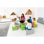 Schaumstoffsitze 6er-Set, Sitzhöhe 24 cm, grün/grau - 101729PU m 22