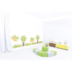 Schaumstoffsitze 6er-Set, Sitzhöhe 24 cm, grün/grau - 101729PU o 18