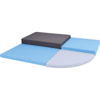 Matten, 4er-Set, schwer entflammbarer Bezug – blau/grau - 101757 a 19