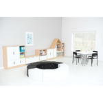 Achtelkreis-Sitze Paolo – Set 1 – schwarz-weiß - 101840PU g 21