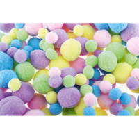 Pompons in Pastell, 200 Stück - 204035 b 24