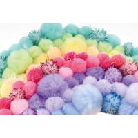 Pompons in Pastell, Farbmix - 300601 zj 25