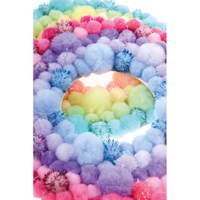 Pompons in Pastell, Farbmix - 300601 zk 25