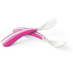 Zweifarbiges Besteck – 1 Löffel und 1 Gabel - 43099 131206 pc