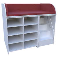 Wickelkommode mit ausfahrbarer Treppe, 3-seitige Aufkantung, offen, Mittelwand, 2 x 3 Einlegeböden - 5003 7125 221 R WE 1920x1920