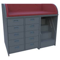 Wickelkommode mit ausfahrbarer Treppe, 3-seitige Aufkantung, 10 Schubladen - 5003 7125 241 R SG 1920x1920