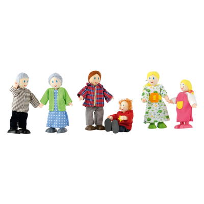 Holzpuppen – Großfamilie aus Europa