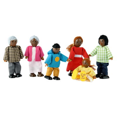 Holzpuppen – Großfamilie aus Afrika