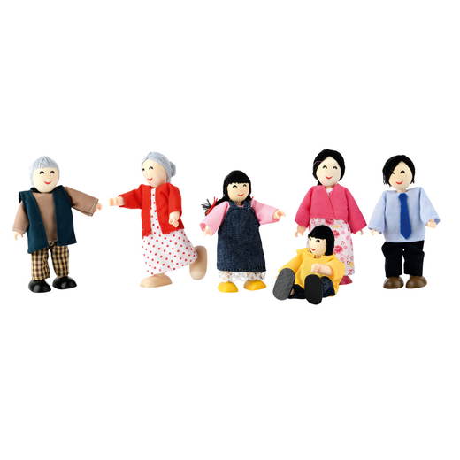 531087_a_21 Holzpuppen – Großfamilie aus Asien - 531087 a 21