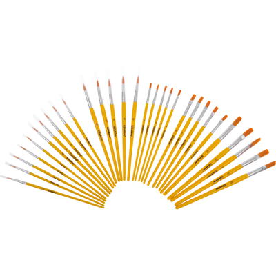 Rund- und Flachpinsel, 30er-Set