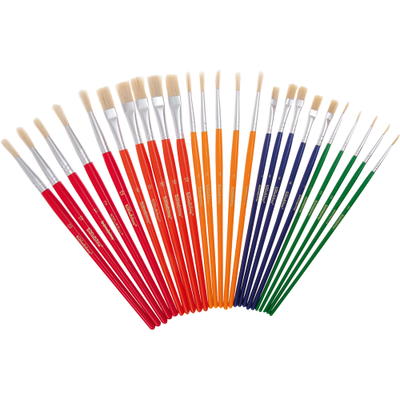 Rund- und Flachpinsel, 25er-Set