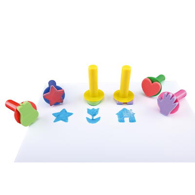 Schaumstoffstempel mit Griff, 6er-Set