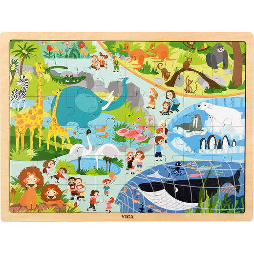 542092_a_21 Holzpuzzle Zoo, 48 Teile - 542092 a 21