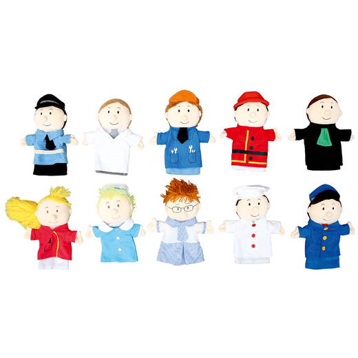 555018_a_15 Handpuppen Berufe – 10er-Set - 555018 a 15