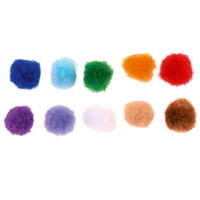 Pompons, 150 Stück, Farbenmix - 654123 c 25