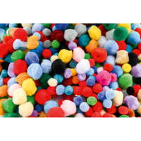 Pompons, 1200 Stück, Farbenmix - 654125 b 26