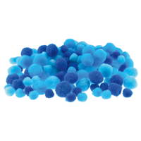Pompons, 150 Stück, div. Farben - 654127 2 a 25