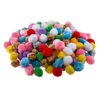 Pompons, groß, 200 Stück, Farbenmix - 654130 a 26