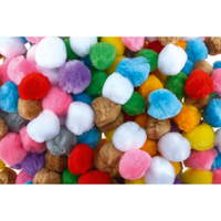 Pompons, groß, 200 Stück, Farbenmix - 654130 b 26