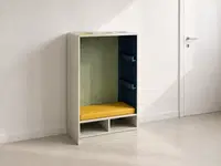 Rückzugsnische zum Sitzen mit Bilderleiste und Polster basic, 80 x 121 x 40 cm - KFNM080121040b NIL01 001 1448x1086