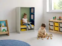Rückzugsnische zum Sitzen mit Bilderleiste und Polster basic, 80 x 121 x 40 cm - KFNM080121040b NIL01 002 1448x1086