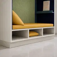 Rückzugsnische zum Sitzen mit Bilderleiste und Polster basic, 120 x 121 x 60 cm - KFNM120121060b NIL03 002 1254x1254