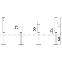 Slalom-Poller, 8er-Set - 4207E Side View