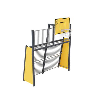 Fussball-Tor, groß mit Basketballkorb