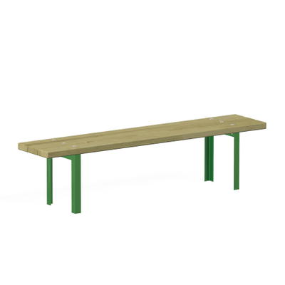 Sitzbank Simple grün, Metall