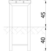 Sitzbank Simple grün, Metall - 5005Z side view