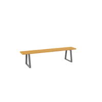 Sitzbank mit Stahlprofil, grau - NV50161Z A b 26