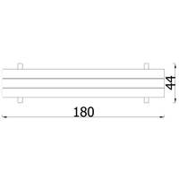 Sitzbank mit Stahlprofil, grau - NV50161Z A d 26 y 26