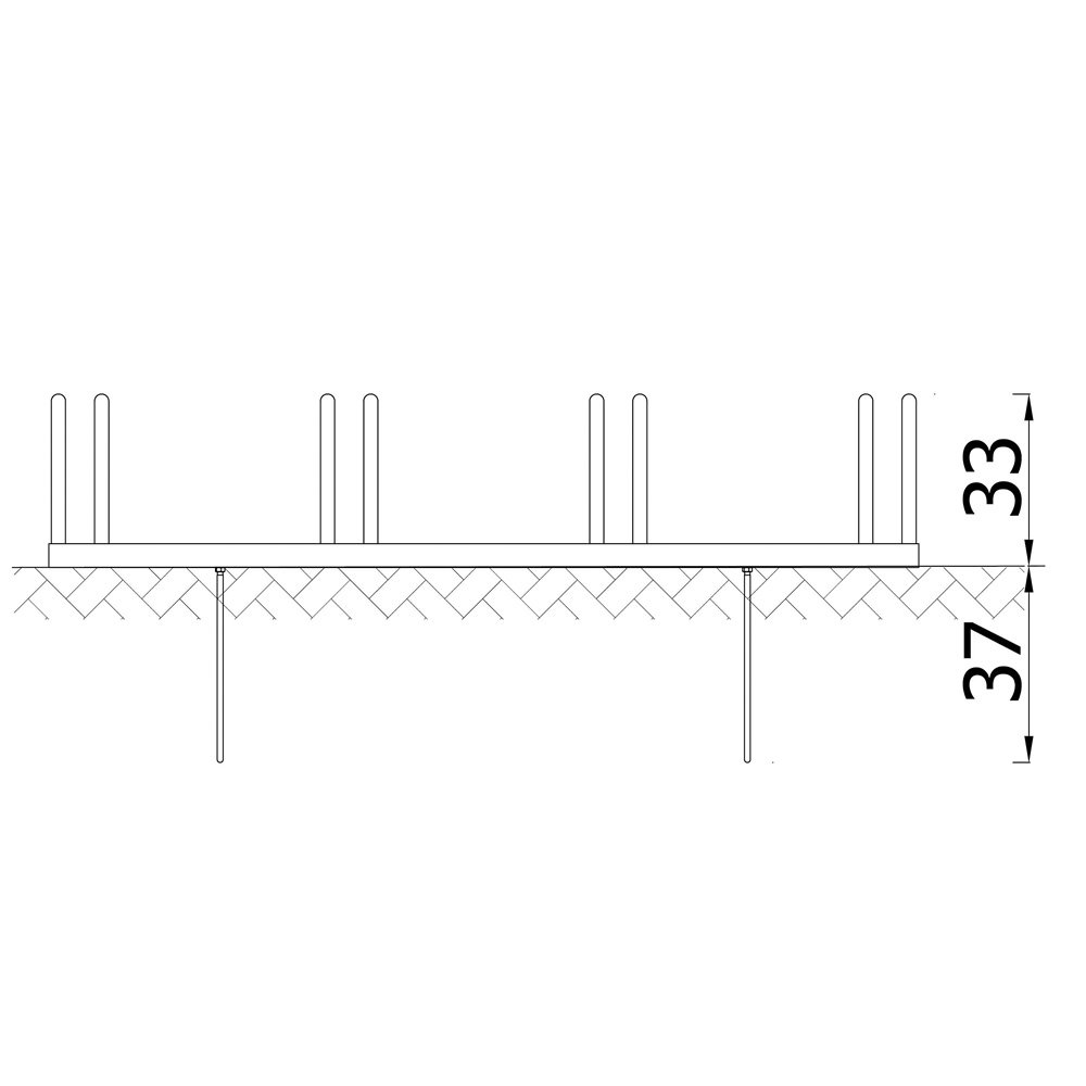 Fahrradständer 4er, Standard, grau - NV5402Z A x 26