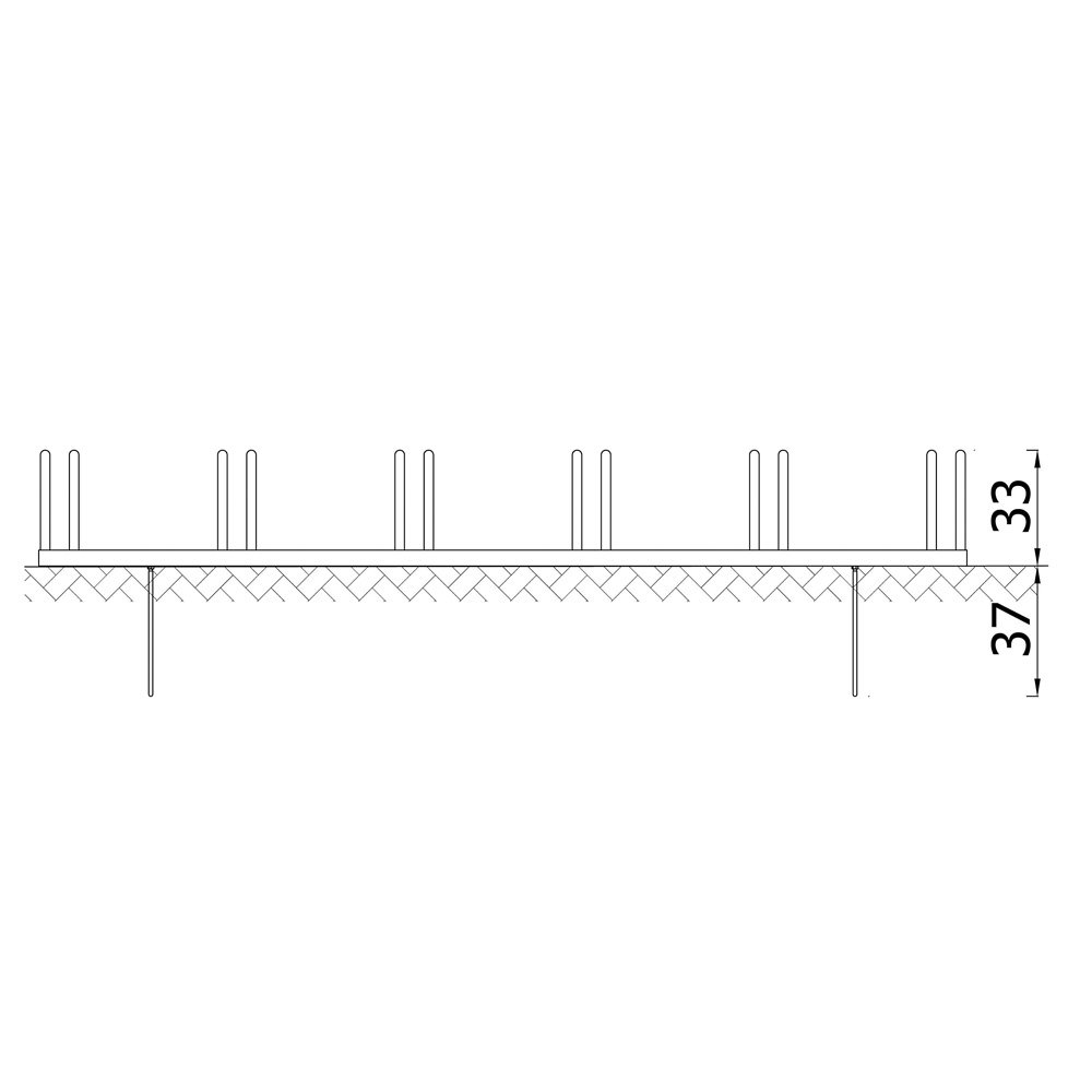 Fahrradständer 6er, Standard, grau - NV5403Z A x 26