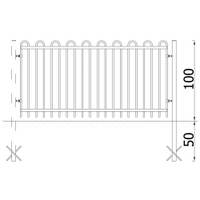 Zaun-Modul, Metall, grau - NV5506Z A x 26