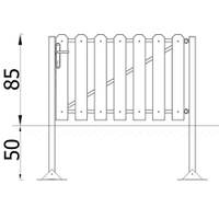 Zaunpforte, HDPE, grau - NV5568 x 26